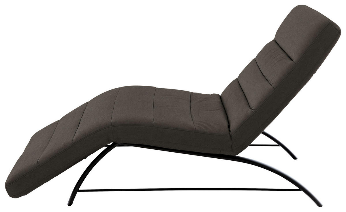 RELAXLIEGE Mikrofaser Mokka  - Schwarz/Mokka, Design, Textil/Metall (95/91/170cm) - Chilliano