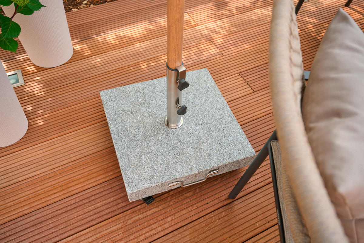 SONNENSCHIRMSTÄNDER Granit Grau  - Grau, Basics, Stein (50/43/50cm) - Siena Garden