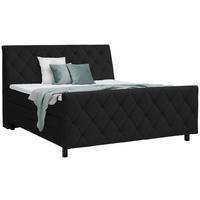 BOXSPRINGBETT 160/200 cm  in Schwarz  - Schwarz, KONVENTIONELL, Holz/Textil (160/200cm) - Ti'me