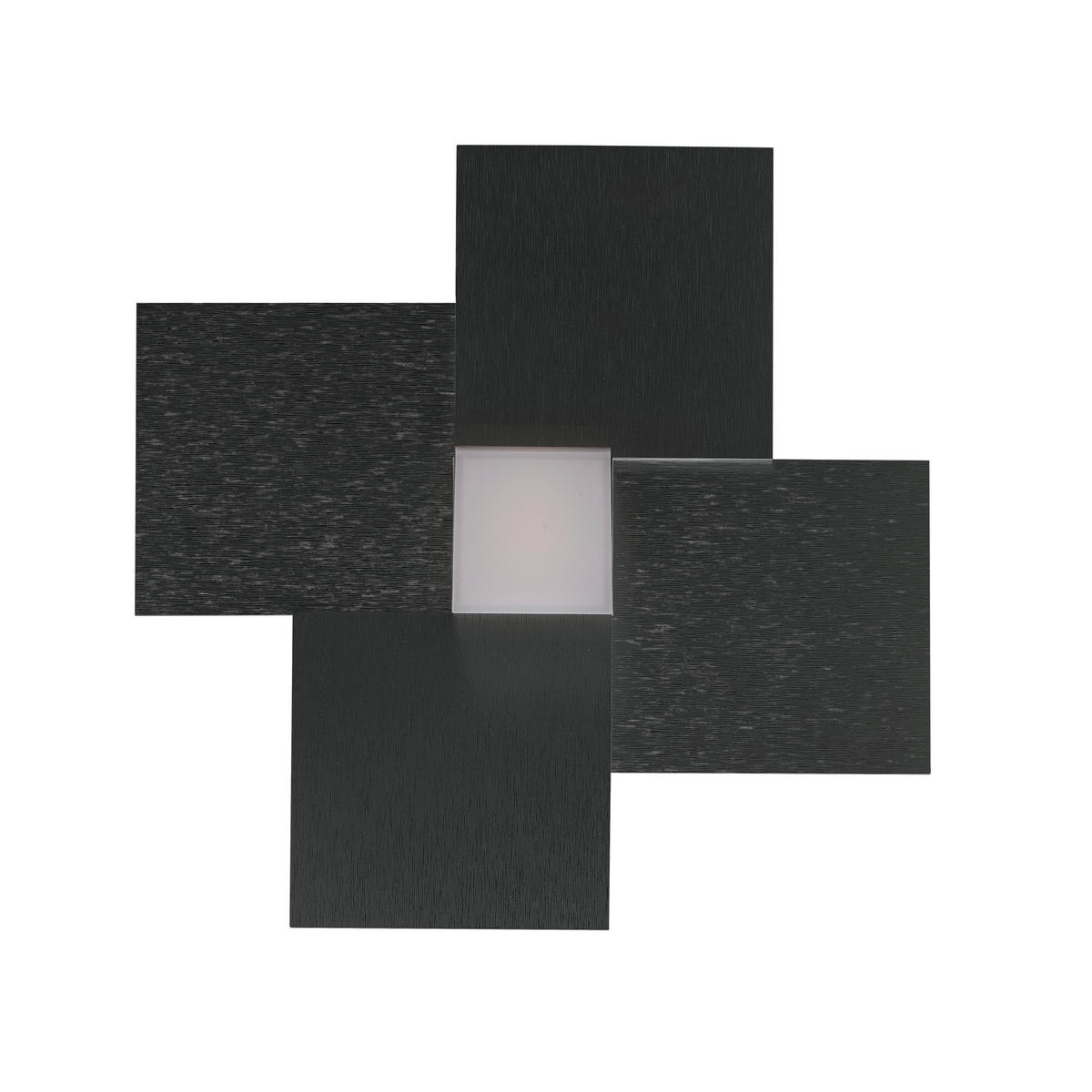 LED-WANDLEUCHTE Creo 28/6,5/28 cm  - Schwarz/Weiß, Design, Kunststoff/Metall (28/6,5/28cm) - Grossmann