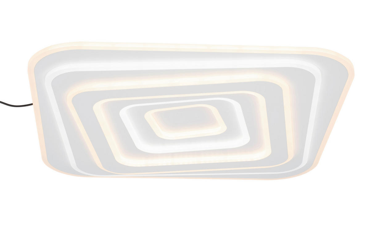 LED-DECKENLEUCHTE 53/53/5,5 cm   - Weiß, Design, Kunststoff/Metall (53/53/5,5cm) - Novel