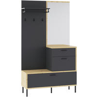 GARDEROBE  in 113/197/40 cm  - Anthrazit/Eiche Artisan, KONVENTIONELL, Holzwerkstoff (113/197/40cm) - Carryhome