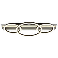 LED-DECKENLEUCHTE NORBERTO 62,2/30/8,8 cm  - Silberfarben/Schwarzchrom, Design, Kunststoff/Metall (62,2/30/8,8cm) - Globo