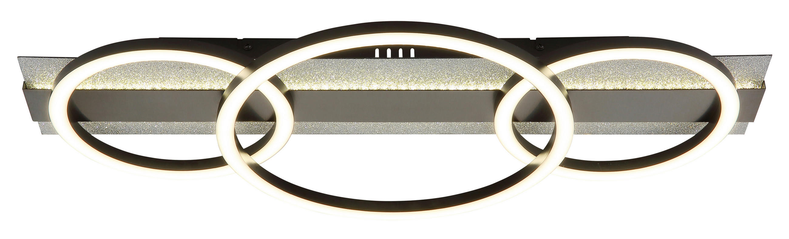 Globo Led-Deckenleuchte Norberto Schwarz, Silber, Weiß, Schwarzchrom 30x8.8x62.2 cm