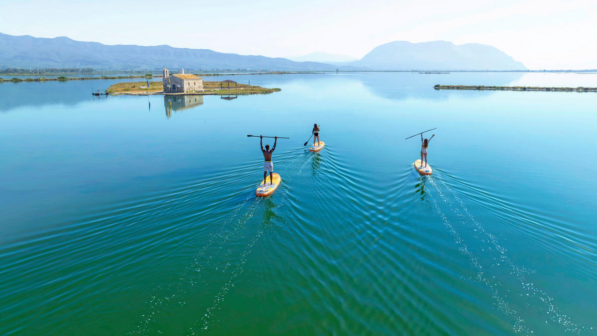 STAND-UP PADDLE BOARD AMGO -320PFS inkl. Motor  - Gelb, KONVENTIONELL, Kunststoff (320/81/15cm)