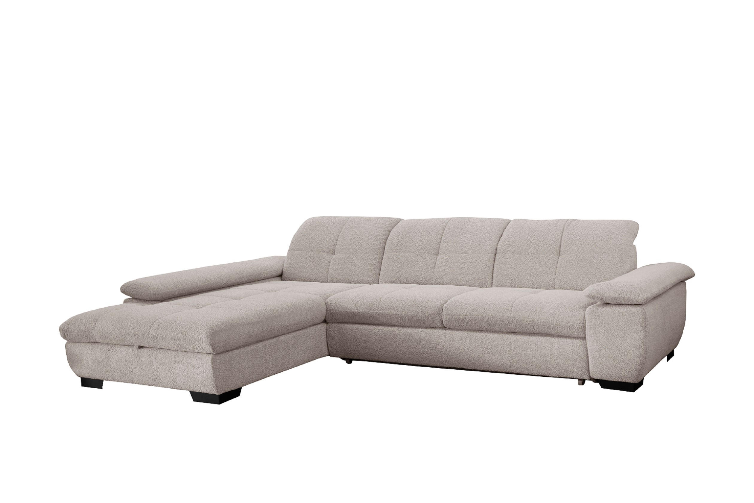 SAROKGARNITÚRA textil bézs  - bézs/fekete, Design, textil/fém (204/297cm) - Xora