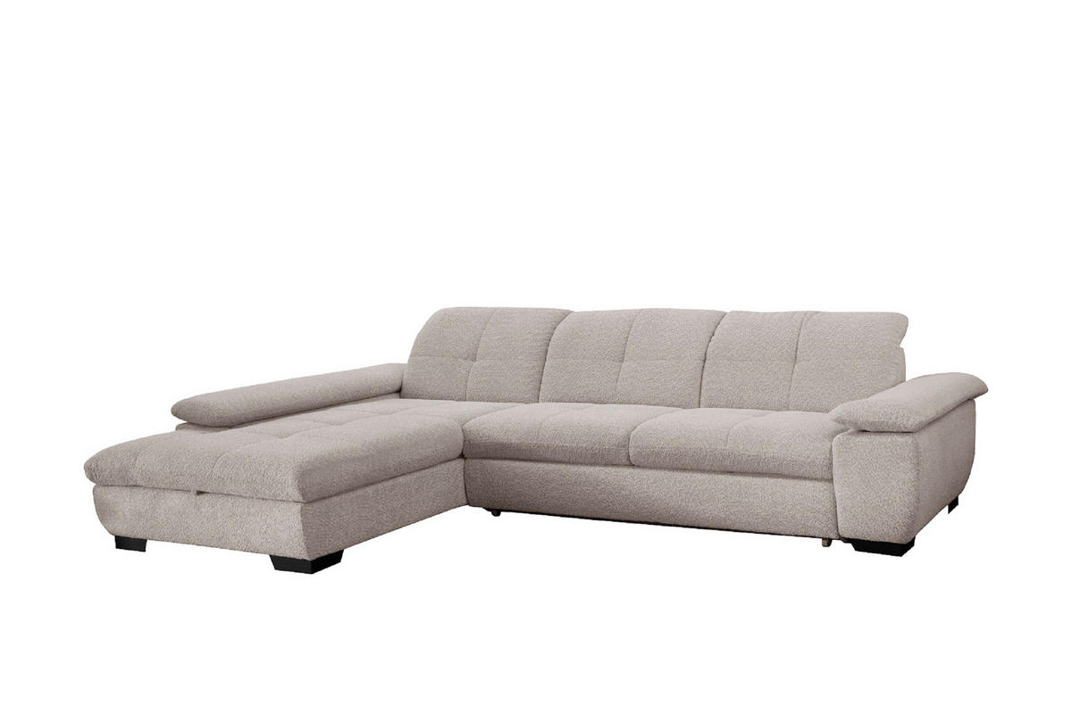 SAROKGARNITÚRA textil bézs  - bézs/fekete, Design, textil/fém (204/297cm) - Xora