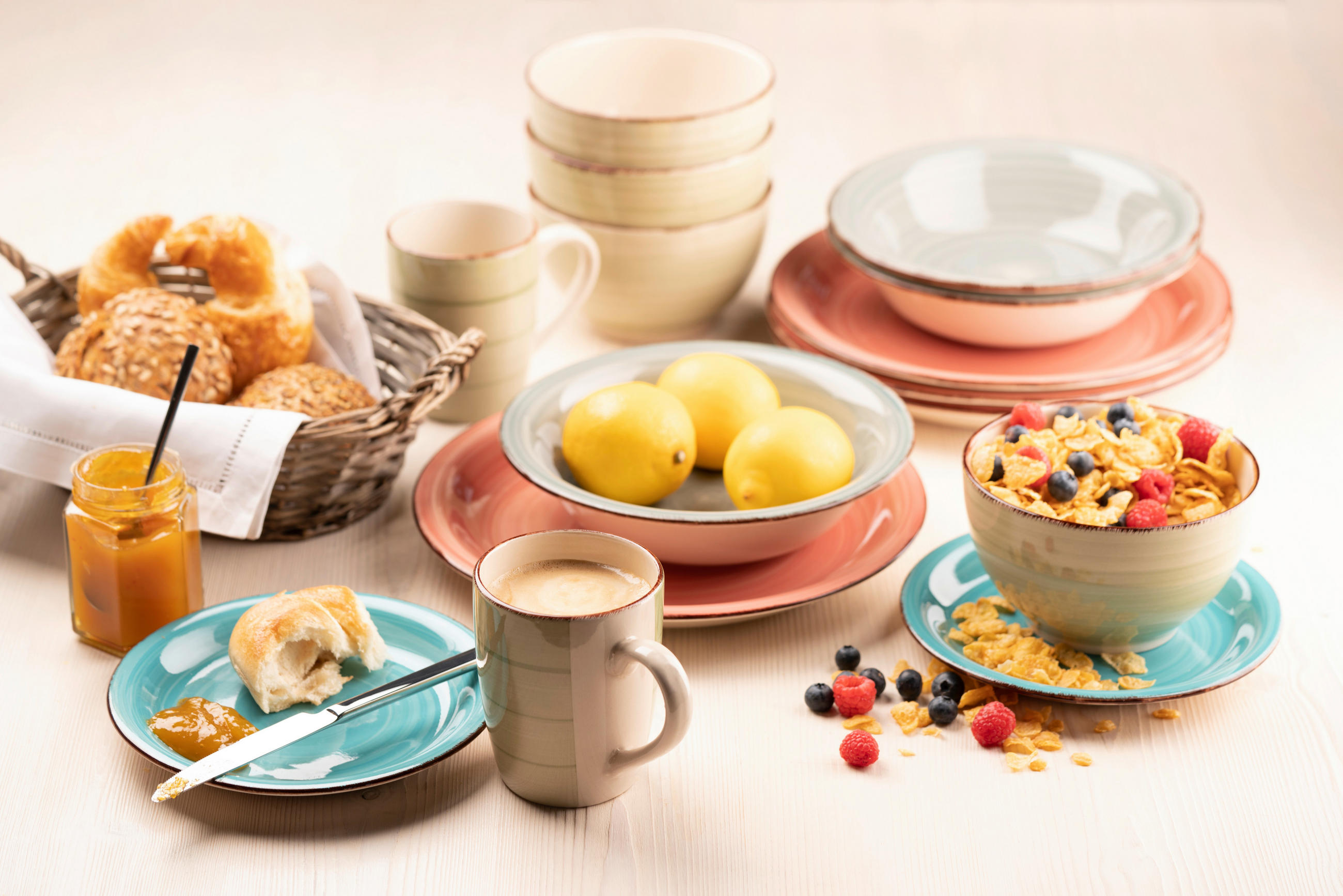 KOMBISERVICE Lumaca 30-teilig  - Olivgrün, Basics, Keramik (60/32/32cm) - Mäser
