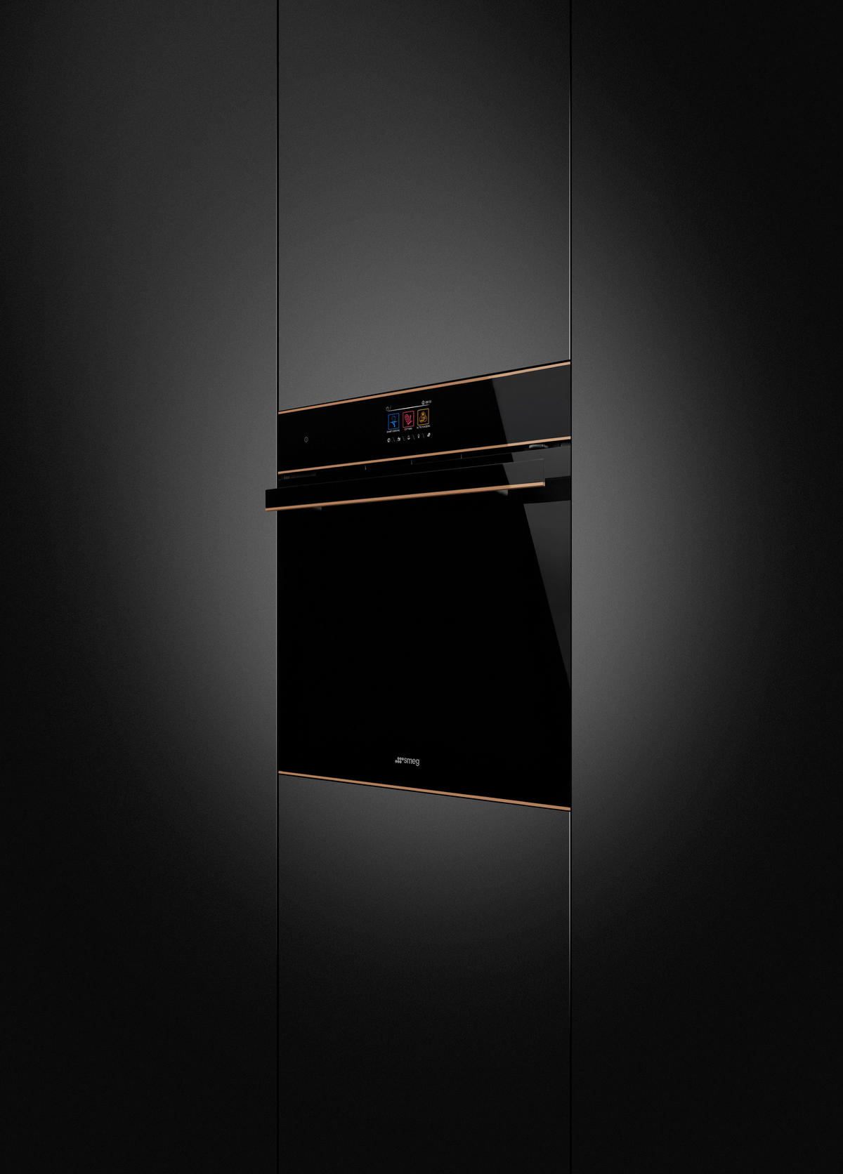 EINBAUBACKOFEN SOP6604TPNR  - Schwarz/Kupferfarben, Basics, Kunststoff/Metall (59,7/59,2/54,8cm) - SMEG