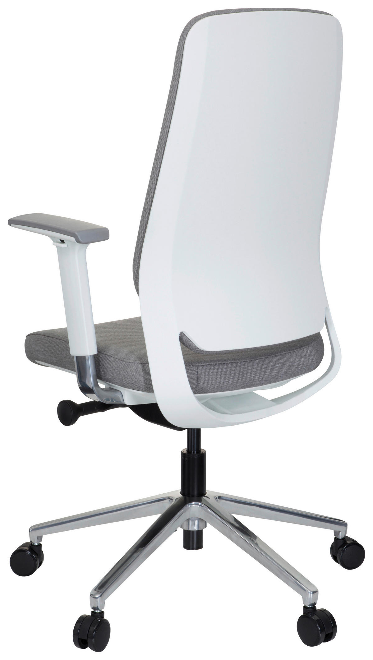 SNURRSTOL  i flatväv grå, vit  - vit/grå, Modern, metall/textil (56/131/67cm) - MID.YOU