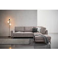 ECKSOFA Greige Chenille  inkl. Rückenkissen, Bettkasten, Schlaffunktion, Rücken echt, Liegefläche im Originalstoff  - Greige/Schwarz, KONVENTIONELL, Textil/Metall (275/257cm) - Carryhome