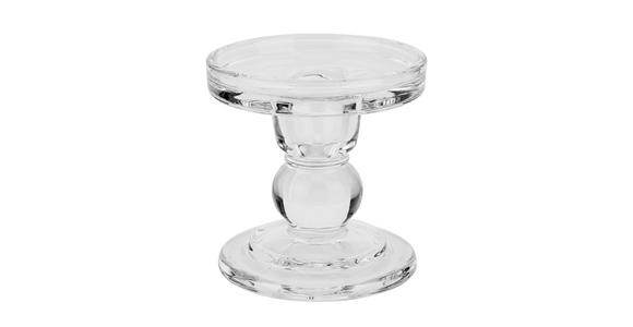 KERZENHALTER - Klar, Basics, Glas (8,5/8,8cm) - Ambia Home