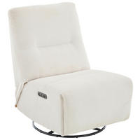 RELAXSESSEL in Textil Creme  - Creme/Schwarz, Design, Textil/Metall (74/105/92cm) - Carryhome