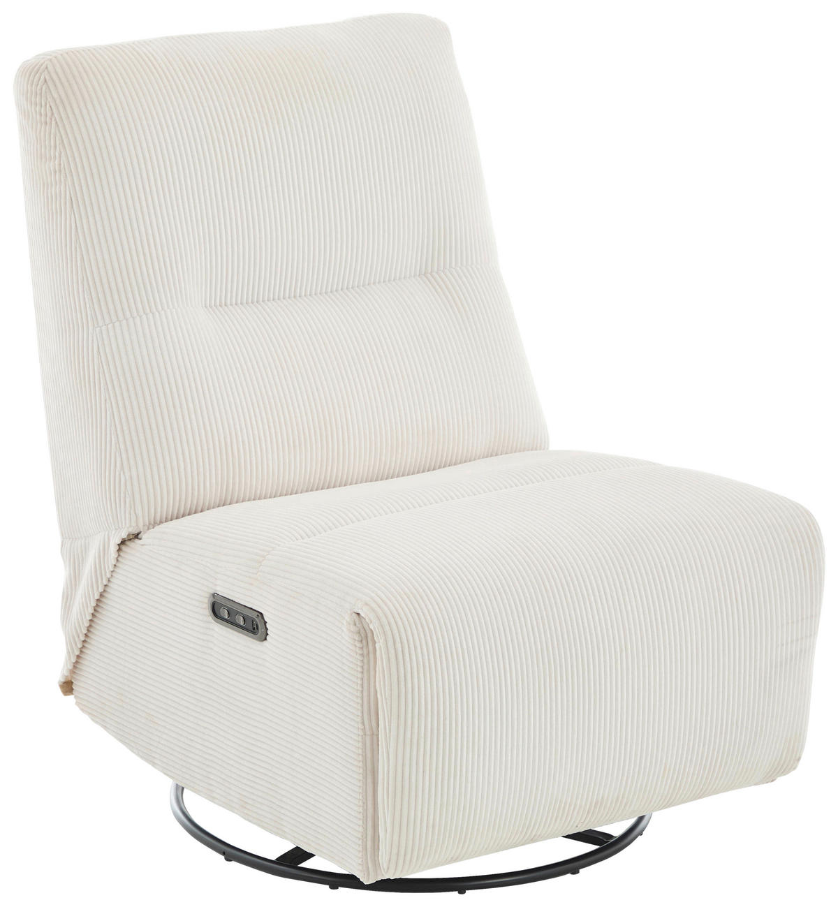 RELAXSESSEL in Textil Creme  - Creme/Schwarz, Design, Textil/Metall (74/105/92cm) - Carryhome