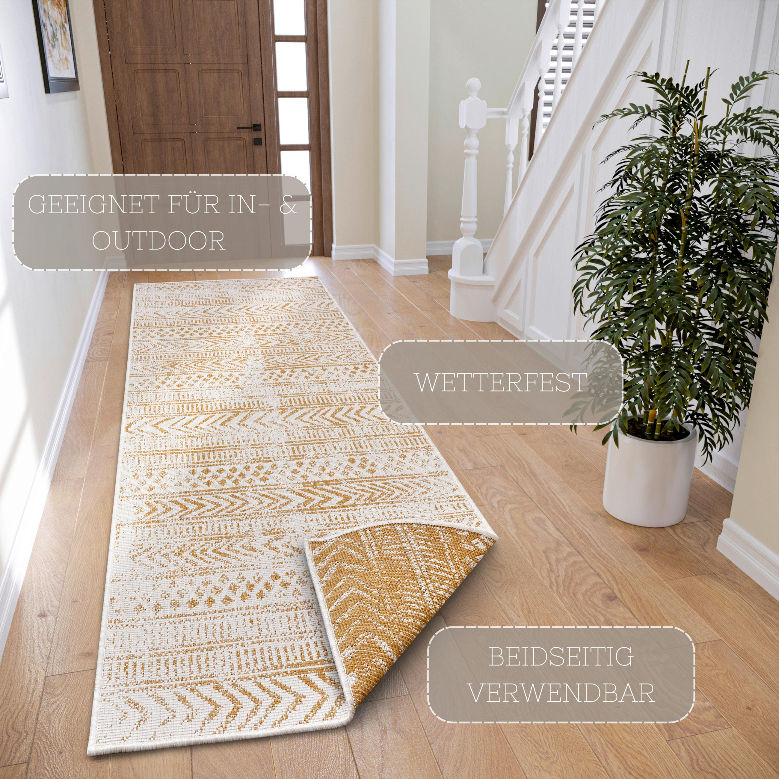 LÄUFER 80/350 cm Twin Supreme  - Creme/Honig, Design, Kunststoff (80/350cm)