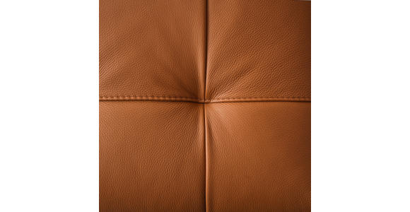 ECKSOFA in Echtleder Cognac 165/313 cm - Cognac/Schwarz, Design, Leder/Metall (165/313cm) - Emilio Belluti