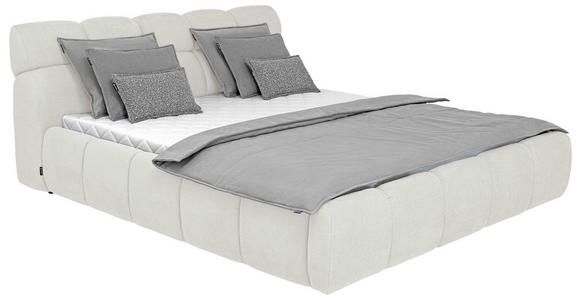 POLSTERBETT 180/200 cm  in Creme  - Creme/Schwarz, Design, Kunststoff/Textil (180/200cm) - Esposa