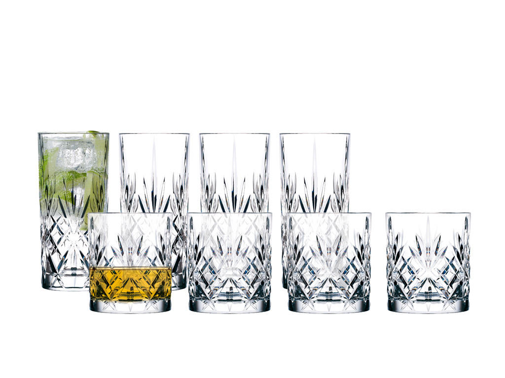 GLASSET 8 delar  - transparent, Basics, glas (19/17/33cm)