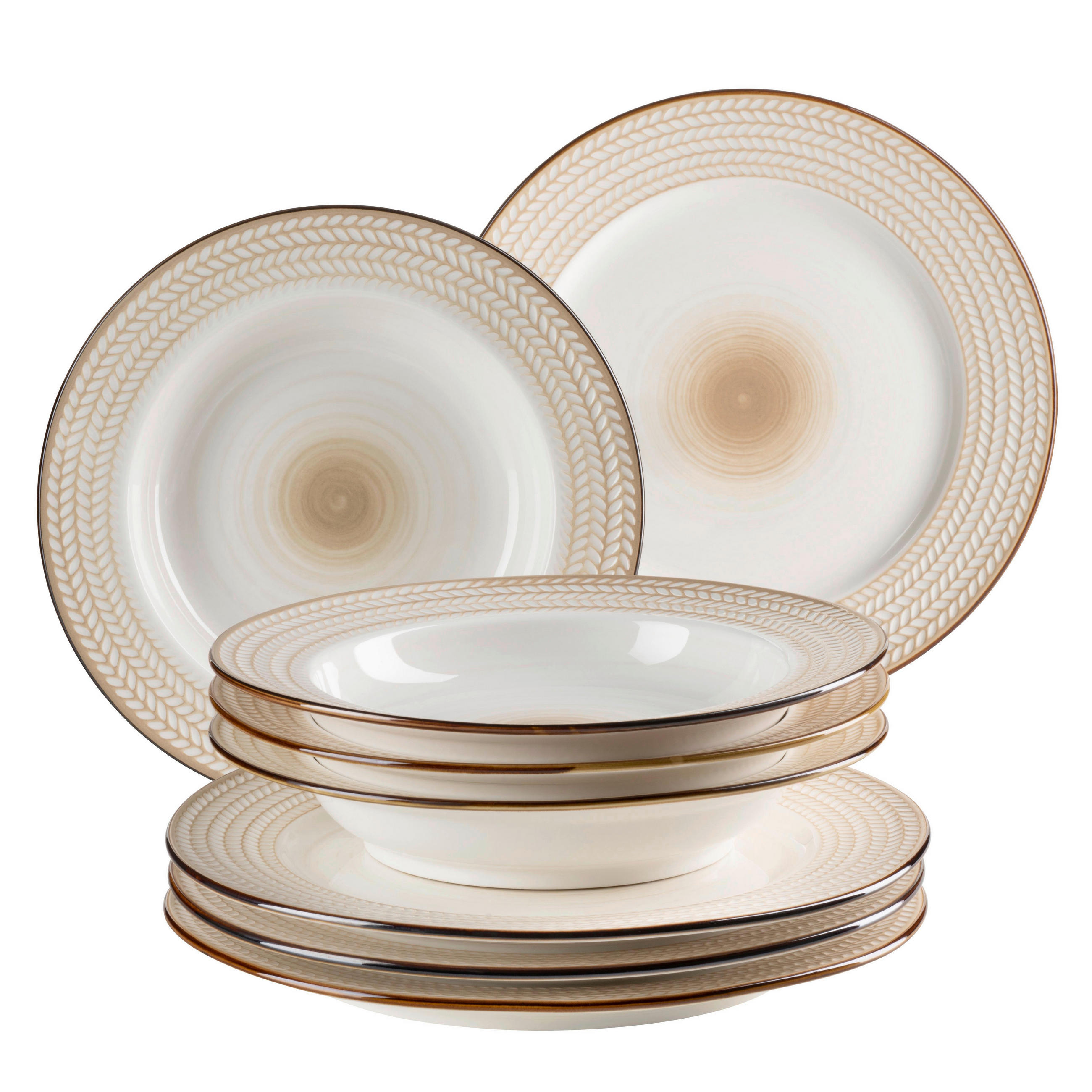 TAFELSERVICE Weiß 8-teilig Prospero  - Weiß, Basics, Keramik (30,5/30,5/22cm) - Mäser