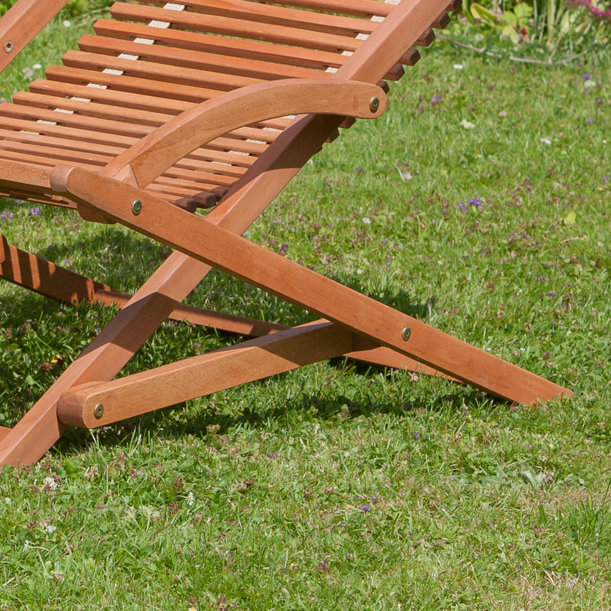 BÄDERLIEGE 69/69/158 cm Eukalyptusholz  - Braun, KONVENTIONELL, Holz (69/69/158cm) - Gardenson