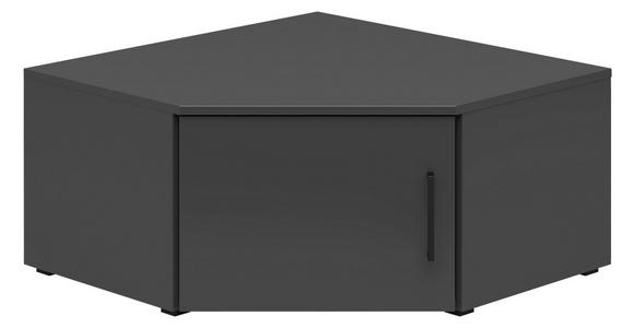 AUFSATZSCHRANK 101/35/79 cm  - Schwarz/Graphitfarben, MODERN, Holzwerkstoff/Kunststoff (101/35/79cm) - Carryhome