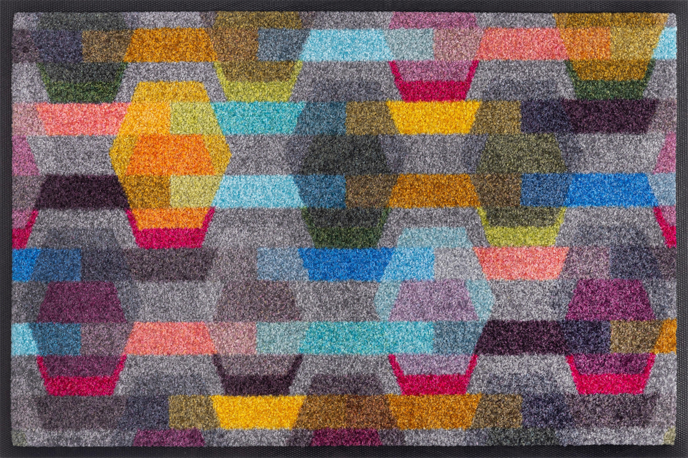 FUßMATTE 40/60 cm Limit  - Multicolor, Design, Kunststoff/Textil (40/60cm) - wash+dry