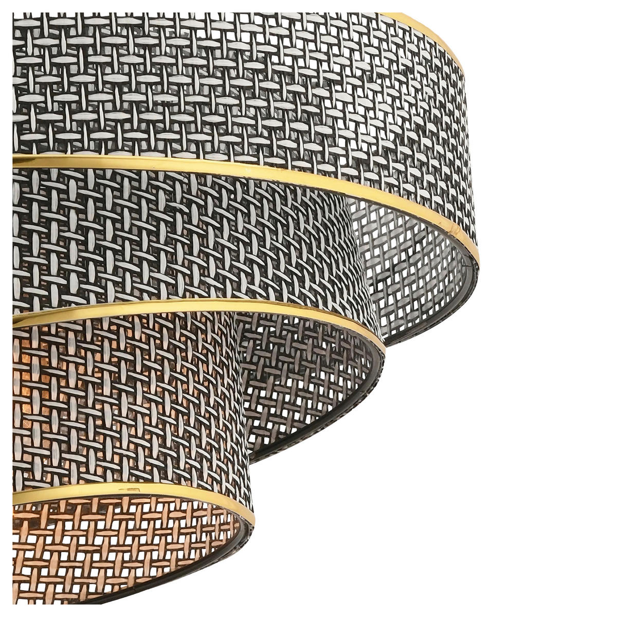 ZÁVĚSNÉ SVÍTIDLO, 40/72 cm  - šedá/barvy zlata, Design, kov/textil (40/72cm) - P & B