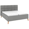 POLSTERBETT Bettkasten, motorische Verstellbarkeit, Fernbedienung, Lattenroste, Matratzen 180/200 cm  in Grau  - Schwarz/Weiß, KONVENTIONELL, Holz/Textil (180/200cm) - Musterring