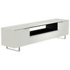 LOWBOARD Weiss, Alufarben  210/51/45 cm  - Weiss/Alufarben, Design, Glas/Holzwerkstoff (210/51/45cm) - Moderano