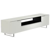 LOWBOARD Weiss, Alufarben  210/51/45 cm  - Weiss/Alufarben, Design, Glas/Holzwerkstoff (210/51/45cm) - Moderano