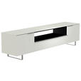 LOWBOARD Weiß, Alufarben 210/51/45 cm - Alufarben/Weiß, Design, Glas/Holzwerkstoff (210/51/45cm) - Moderano