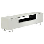 LOWBOARD Weiß, Alufarben  210/51/45 cm  - Alufarben/Weiß, Design, Glas/Holzwerkstoff (210/51/45cm) - Moderano