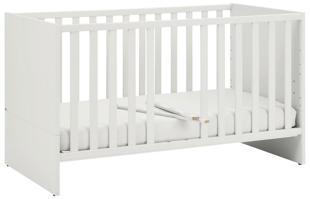 OTROŠKA POSTELJICA Little Snu bukev masivno 145/75/83 cm bela  - bela, Basics, leseni material/les (145/75/83cm) - Paidi