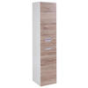 HOCHSCHRANK 33,0/159/35 cm  - Chromfarben/Eichefarben, MODERN, Holzwerkstoff/Metall (33,0/159/35cm) - MID.YOU