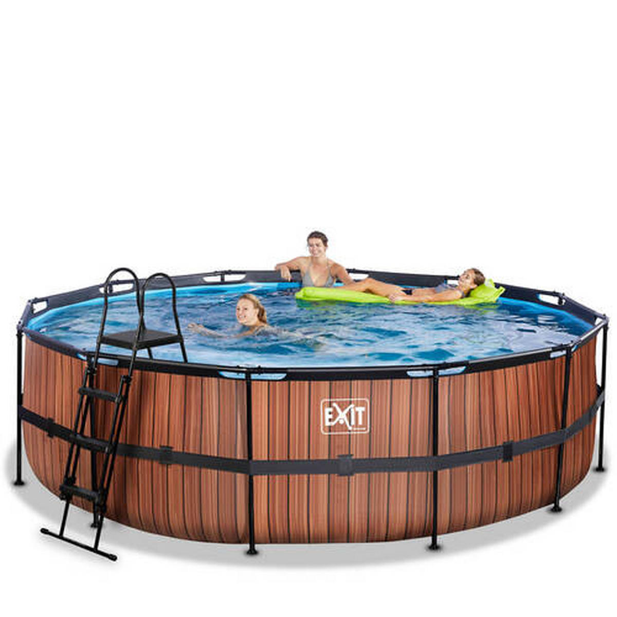POOL Wood 488/122 cm  - Braun, KONVENTIONELL, Metall (488/122cm) - EXIT Toys