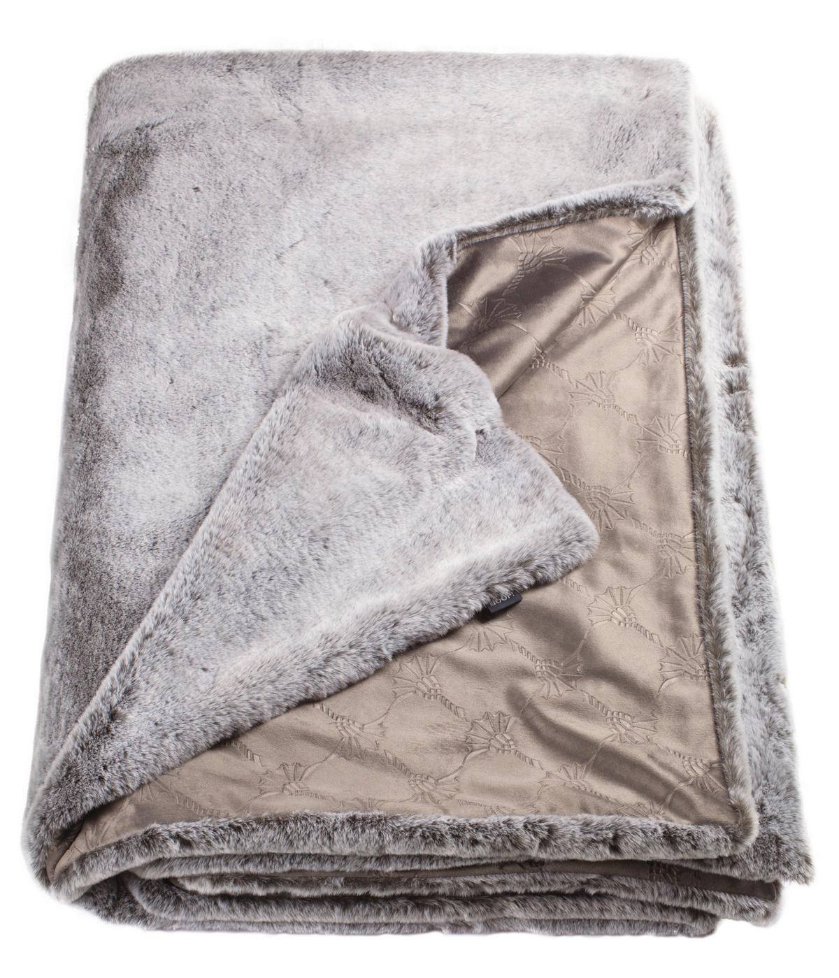 FELLDECKE FUR 130/170 cm  - Schlammfarben/Grau, Design, Textil (130/170cm) - Joop!