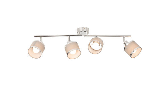 STRAHLER 89,3/10/19,5 cm - Chromfarben/Grau, Basics, Kunststoff/Textil (89,3/10/19,5cm) - Novel