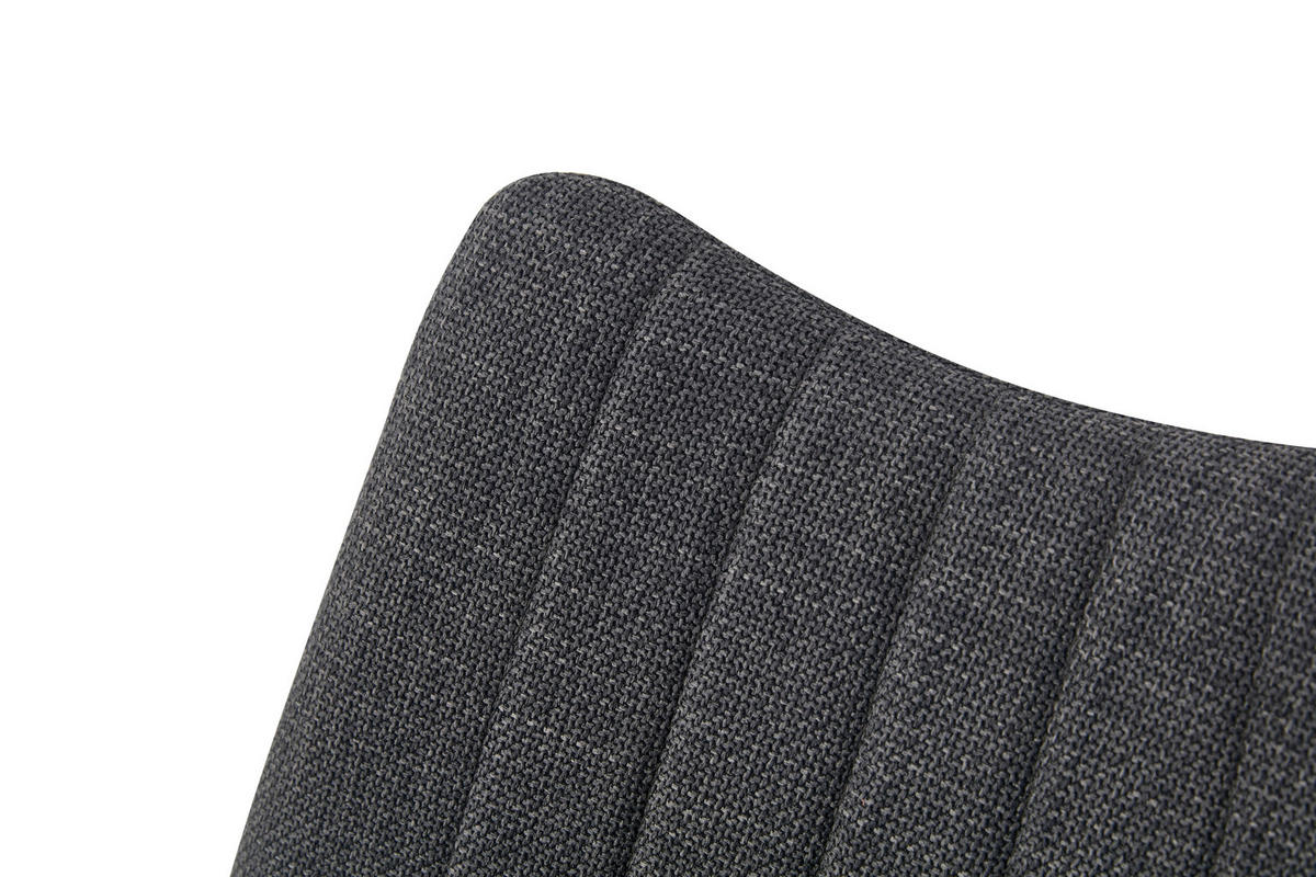 STUHL-SET 2 Stück  in Webstoff  - Anthrazit/Schwarz, MODERN, Textil/Metall (53/86/59cm) - MID.YOU