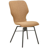 STUHL  Lederauswahl, Stoffauswahl, Typenauswahl, Sitzfläche 360° drehbar beflockt  - Anthrazit/Karamell, Design, Textil/Metall (49/95/63cm) - Musterring