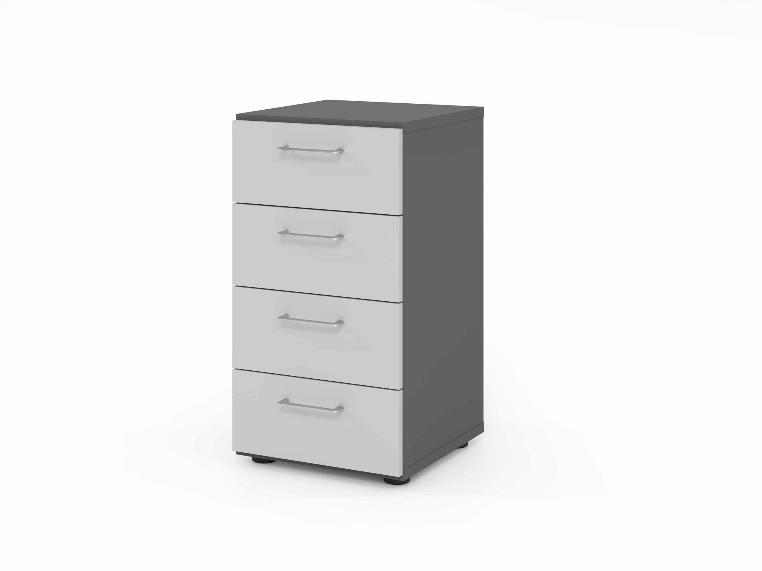 AKTENSCHRANK Graphitfarben, Grau  - Graphitfarben/Grau, Basics, Holzwerkstoff (40/74,8/41,7cm) - Venda