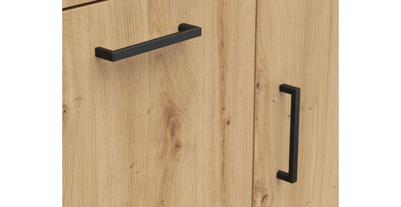 KOMMODE 80/115/40 cm in Eiche Artisan - Anthrazit/Schwarz, MODERN, Holzwerkstoff/Kunststoff (80/115/40cm) - Carryhome