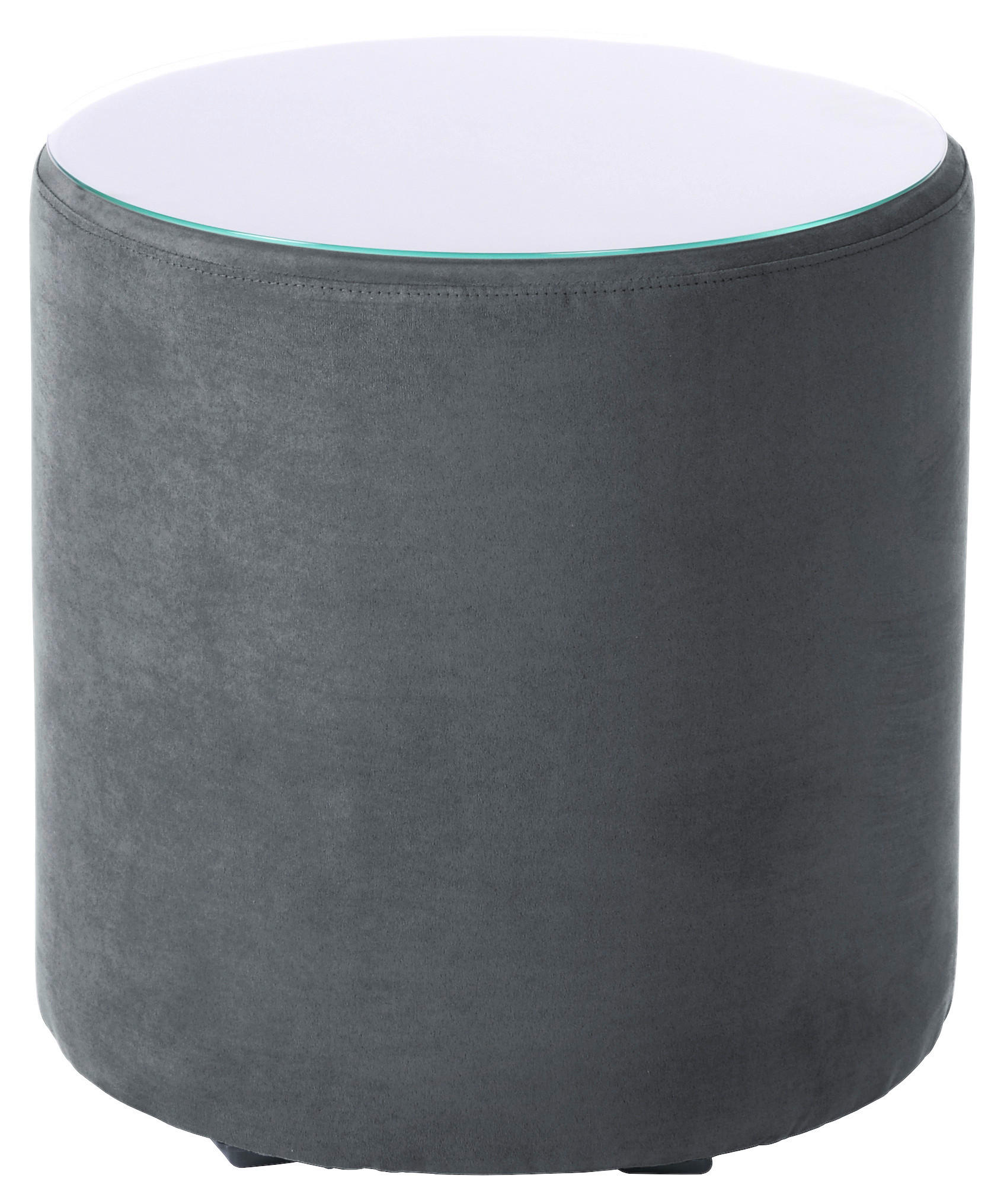 NACHTSCHRANK 48/48/48 cm  - Dunkelgrau/Anthrazit, Design, Glas/Kunststoff (48/48/48cm) - Hukla