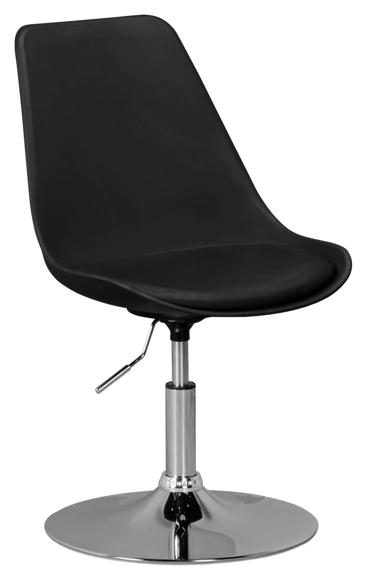 IFJÚSÁGI FORGÓSZÉK - krómszínű/fekete, Modern, műanyag/textil (46/88/46cm) - MID.YOU