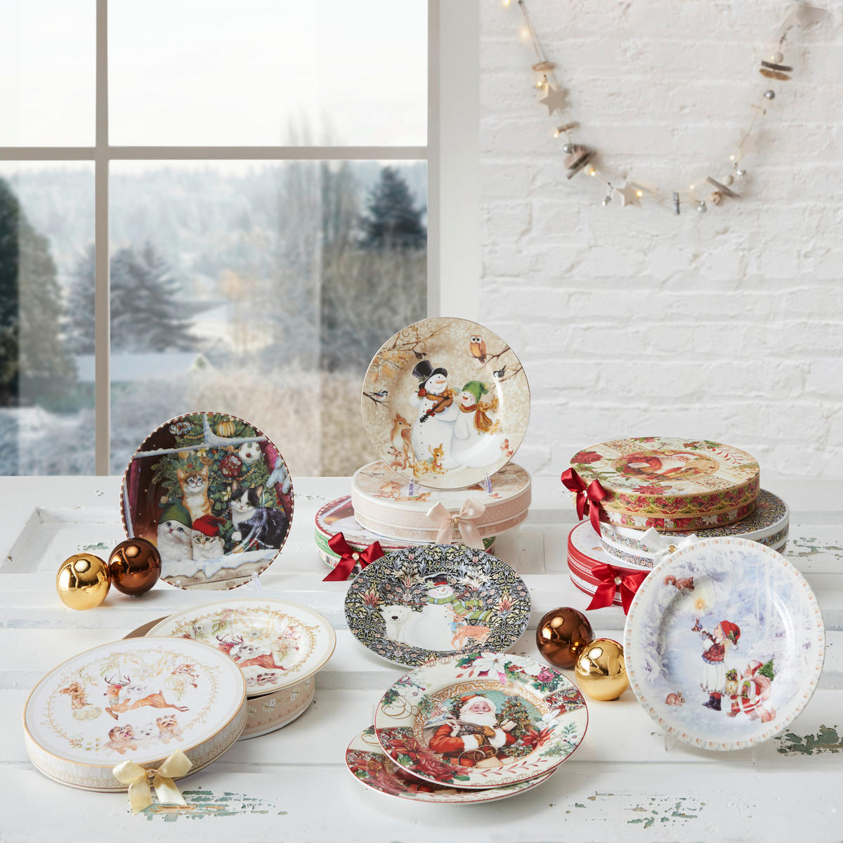 TALÍŘEK NA DORT, keramika, 20 cm - vícebarevná, Lifestyle, keramika (20cm) - X-Mas
