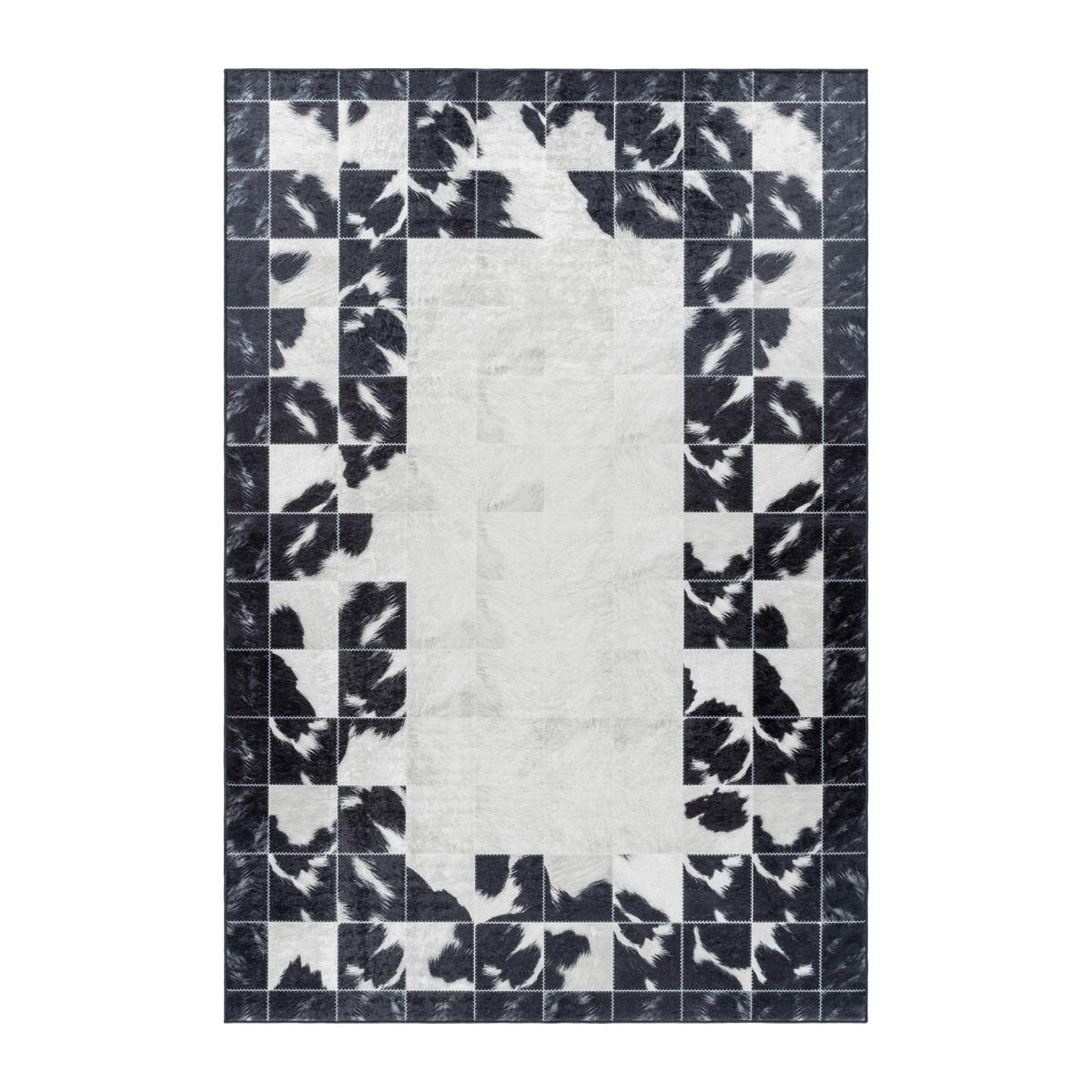 FLACHWEBETEPPICH 120/170 cm Fiesta Creme, Schwarz  - Creme/Schwarz, Design, Leder/Textil (120/170cm) - Novel