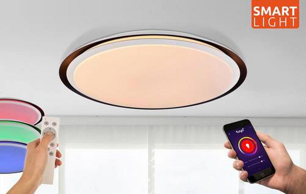 STROPNA LED-SVETILKA  Xaver //3000-6500 K// - Basics, kovina/umetna masa (56/8,5cm) - Globo