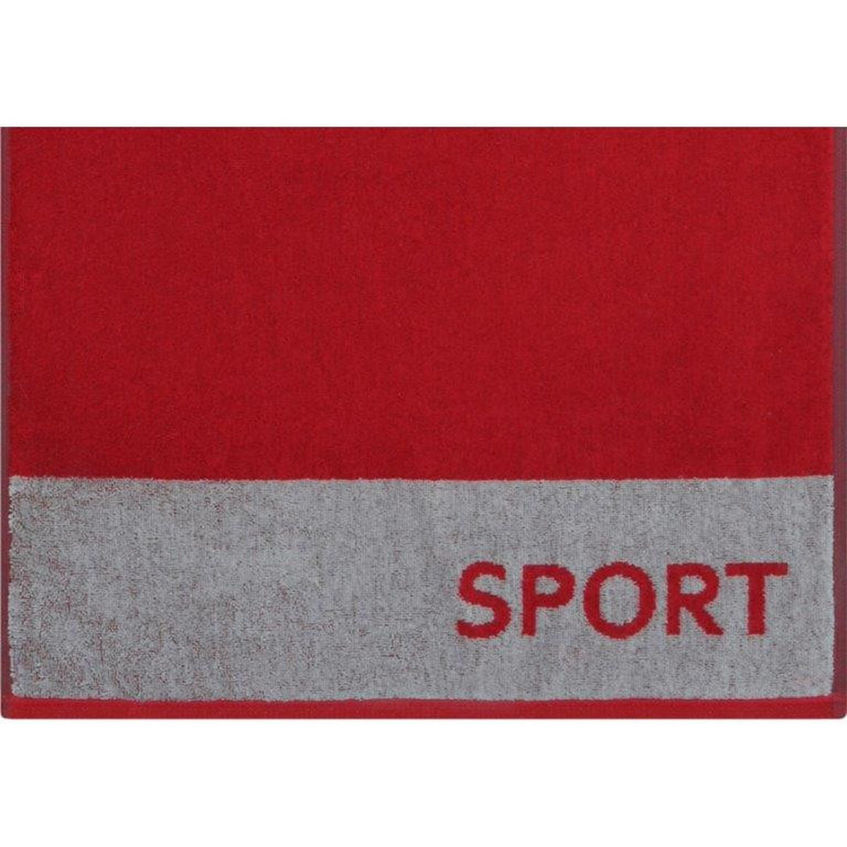 RUČNIK ZA TUŠIRANJE 130/50 cm  siva, crvena   Fitnesstuch  - siva/crvena, Konvencionalno, tekstil (130/50cm) - Cawoe