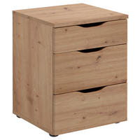 NACHTSCHRANK 40/55/38 cm  - Schwarz/Eiche Artisan, KONVENTIONELL, Holzwerkstoff/Kunststoff (40/55/38cm) - Boxxx