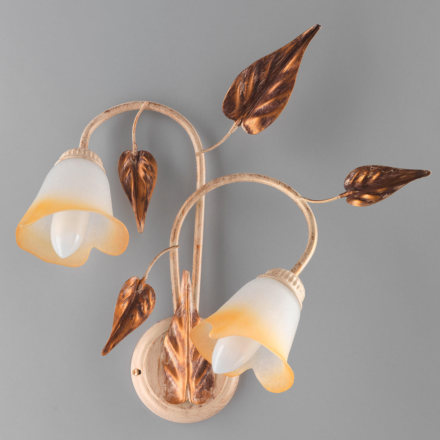 WANDLEUCHTE 40/40/48 cm   - Beige, Natur, Glas/Metall (40/40/48cm)