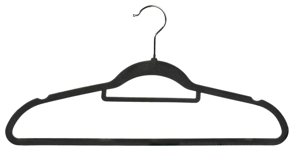 KLEIDERBÜGEL Kunststoff  - Anthrazit, Basics, Kunststoff (45.5/3,6/23cm) - Kesper